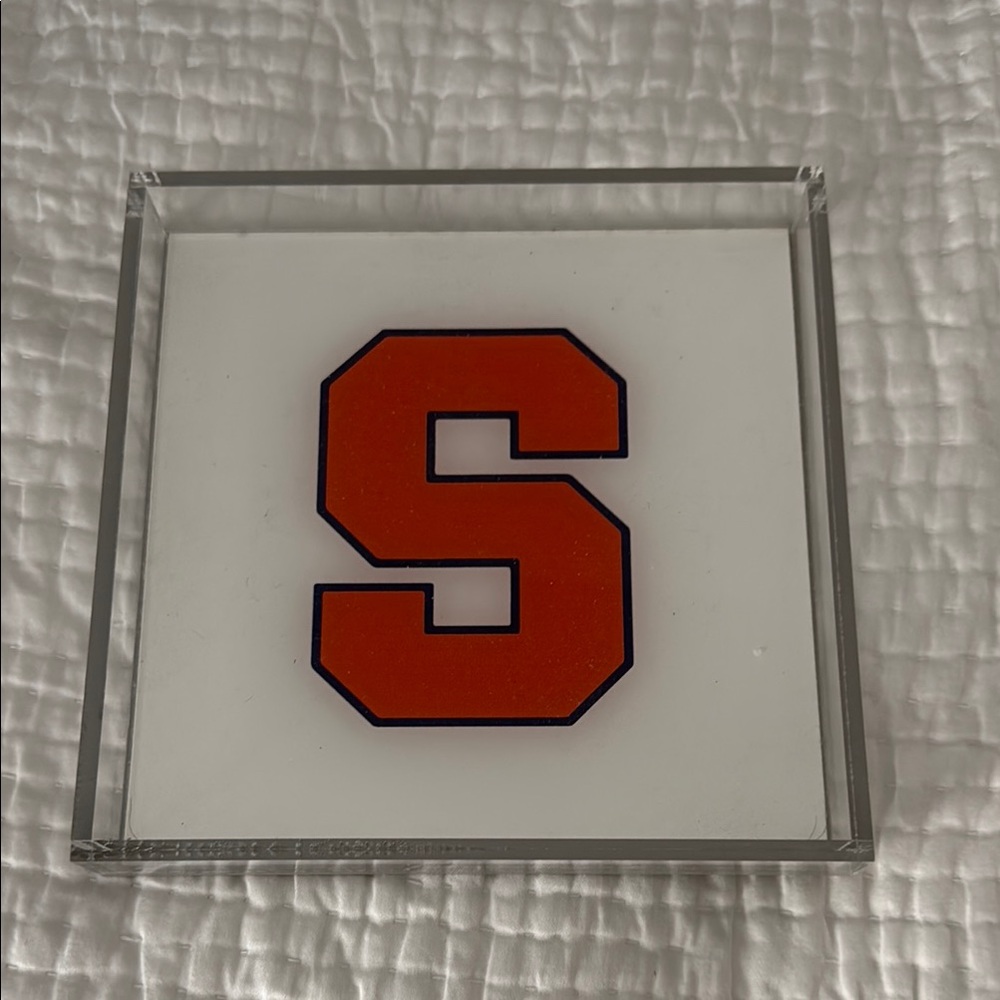 Orange 'S' Acrylic tray